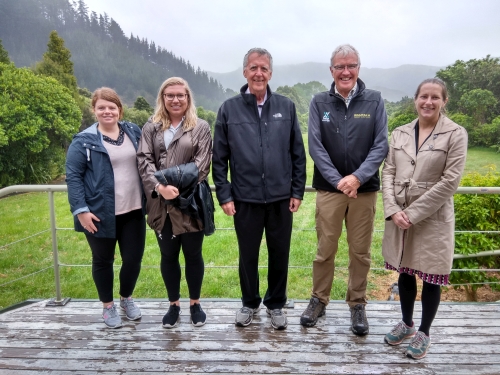 US Embassy (NZ) staff with visiting former Chief of Forestry, Dale Bosworth and RFPT President, Geoff Cameron.