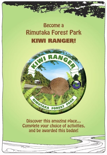 Cover of the Kiwi Ranger booklet for Rimutaka Forest Park