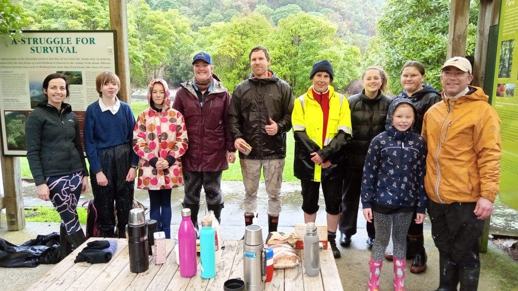 Girl Guide/ Rangers group came to help out on a rather wet winter's weekend in June. 